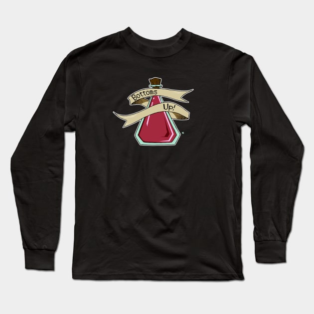 Bottoms Up! Health Potion Long Sleeve T-Shirt by TaliDe